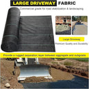 Driveway Fabric 6x300 ft - Commercial Weed Barrier, Heavy Duty 3.5OZ Landscape Fabric for Road, French Drain, Erosion Control, Construction Projects by GreenHaven Gardens