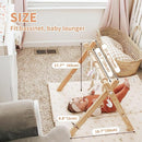 Little Dove Foldable Wooden Play Gym With 6 Toys - Infant Activity Gym for Baby Girls and Boys With Hanging Bar - Montessori Newborn Gift by TinyTreasures Baby Boutique