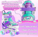 PAPAISON Adjustable Roller Skates for Girls Illuminating Wheels, Kids Toddler Rollerskates Ages 4-6 5-8 8-12 by TinyTreasures Baby Boutique