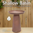Sunnydaze Gleeful Garden Metal Bird Bath for Outdoors - Large Decorative Iron Birdbath - 23-Inch - Matte Canyon Clay by GreenHaven Gardens