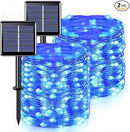 JMEXSUSS 2 Pack Blue Solar Fairy Lights Outdoor Waterproof, 200 LED 66FT Solar String Lights for Outside, 8 Modes Copper Wire Solar Christmas Lights for Garden Tree Patio Christmas Decoration by GreenHaven Gardens
