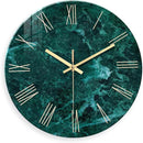 Teal Glass Wall Clock Battery Operated 16 Inch Modern Clock for Living Room Decor Large Wall Clock Silent by CozyNest Decor