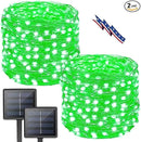 Solar String Lights Outdoor, 2-Pack 80FT 200 LED Solar Christmas Twinkle Lights Outside Waterproof Copper Wire 8 Modes Solar Fairy Lights for Garden Tree Christmas Party Birthday Decoration (Green) by GreenHaven Gardens