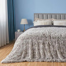 GONAAP Fuzzy Faux Fur Throw Blanket Queen Size Frosty Grey Super Soft Cozy Plush Fuzzy Shaggy Blanket for Couch Sofa Bed (Frosty Grey, Queen(90"x90")) by CozyNest Decor