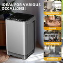 Portable Washing Machine 2.3 Cu. Ft. Full-Automatic Compact Washer Machine for Apartment, 10 Wash Program Small Portable Washer for Dorm, Apartment, RV, Home, Silver by CozyNest Decor