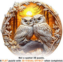 Wooden Puzzles for Adults - Couple Owl Wooden Jigsaw Puzzle - Unique Animal Shaped Wood Puzzles Adult - Creative Birthday Gift Family Game 300pcs by TinyTreasures Baby Boutique