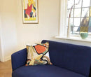 Kandinsky Modern Pillow Cover - Flow Orange Abstract Pillowcase Farmhouse Chair Cushion Contemporary Outdoor Pillowsham Couch Cushion Handmade Wool Size 18x18 by CozyNest Decor