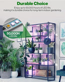 Sunco 1ft Grow Light LED, 10W, Full Spectrum, for Seed Starting, Seedling, Indoor Plants, Plug in Suspended Fixture, Link Up to 16, Inline Switch, ETL 2 Pack by GreenHaven Gardens
