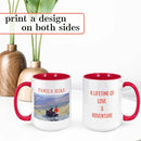 Personalized Coffee Mug, Custom Photo Text 15 Oz Ceramic Mug, Customized Picture Name Tea Cup, Unique Gift Idea, Taza Cafe Personalizadas Fotos, Cute Custom Gifts Mom Women Men, Mother's Day, Red by TinyTreasures Baby Boutique