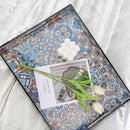 Spsyrine Serving Tray with Handles, Plastic Decorative Tray for Coffee Table, Living Room, Home Decor,Boho by CozyNest Decor