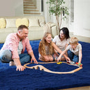Ultra Soft Rug for Living Room, 8X10 Fluffy Shag Area Rug for Bedroom, Modern Shaggy Carpets Fuzzy Rug for Teens Dorm Nursery Home Decor Aesthetic, Upgrade Anti-Skid Durable, Blue by TinyTreasures Baby Boutique