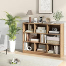 Tangkula 8-Cube Bookcase, Wood 3 Tier Open Storage Bookshelf, Modern Multipurpose Display Cabinet for Living Room, Study, Reading Nook, 48 x 12.5 x 36.5 Inch, Natural by CozyNest Decor