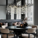 Modern Black Crystal Tree Branch Chandelier,14-Light 40" Black K9 Crystal Chandeliers for Living Room, Round Chandelier for Dining Room,High Ceiling,Kitchen Island,Foyer,Staircase by CozyNest Decor
