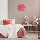 Lafocuse 12 Inch Silent Pink Wall Clock Battery Operated for Living Room Decor, Simple Minimalist Wooden Kids Pink Clock for Girls Bedroom Office by CozyNest Decor