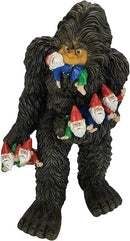 GlitZGlam Large Miniature Bigfoot and Gnomes for Fairy Garden. A Large Gnome Figurine (13 inch High) and Fairy Garden Accessory by GreenHaven Gardens