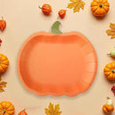 Cheerland Pumpkin Party Plates Fall Paper Plates Disposable Dessert Shaped Tableware for Halloween Birthday Baby Shower Halloween Classroom Autumn Harvest Thanksgiving Party Favor Decorations 24pcs by CozyNest Decor