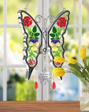 KY&BOSAM Butterfly Suncatcher You`re a Special Friend Gift Glass Suncatchers for Window Hanging Wind Chime Ornament with Pressed Real Flower and Heart Charm Birthday Gift for Mother`s Day Valentine`s by GreenHaven Gardens