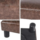 Joveco Small Footstool Ottoman Upholstered PU Leather Square Footrest Ottomans Small Foot Rest for Desk Couch Living Room Bedroom Office (Brown) by CozyNest Decor