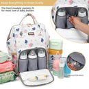 Diaper Bag Backpack, Diaper Bags for Baby Girls Boys, Baby Bags for Moms Dads, Nappy Changing Bag with Insulated Pockets,Multi-functional Waterproof Backpack with Stroller straps-Berry White by TinyTreasures Baby Boutique