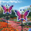 Solar Butterfly Lights, Butterfly Garden Solar Lights，Solar Lights Outdoor Decoration,Waterproof neon Outdoor lamp, Yard Patio Pathway Decor for Outside(Dark Blue, 2 Pack) by GreenHaven Gardens