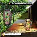 Outdoor Solar Lantern-Waterproof Hummingbird Hanging Metal Decorative Lights for Patio Table Garden Pathway Yard with Super Bright Warm White LED, Large Solar Panels, Auto On/Off by GreenHaven Gardens