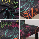 JQinHome Spider Halloween Chair Slipcover,Web Black Chair Covers Set of 4, High Stretch Washable Chair Protector Cover for Dining Room, Kitchen,Home Party,Wedding Ceremony(Spider,4PC) by CozyNest Decor