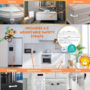 Baby Proofing Kit 67pcs All in One Includes Magnetic Cabinet Locks for Baby Proofing, Corner Bumper Protectors, Child Safety Strap Locks, Power Point Outlet Covers, Finger Pinch Guards & Bath Toys by TinyTreasures Baby Boutique