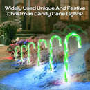 Christmas Candy Cane Lights 12Pcs Christmas Pathway Lights with 72 Count Incandescent Green Lights, Connectable 12 Inch Pathway Makers Lights for Indoor Outdoor Walkway Patio Yard Lawn Decorations by GreenHaven Gardens