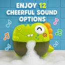 Bath Bubble Machine - Bubble Bath Maker with Lights & Music - Baby Bath Toys Bubble Maker for Bathtub - Dinosaur Toys for Kids 2-4, Strong Suction BPA Free by TinyTreasures Baby Boutique