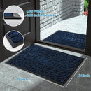 Yimobra Welcome Mat Outdoor, 36x24 Waterproof Door Mat Outside Entrance, All-Weather Non Slip Front Door Mat, Low-Profile Entryway Mat Indoor, Porch and Patio, Blue by CozyNest Decor