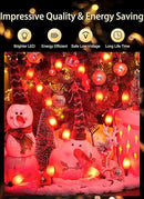 Vintage C9 LED Christmas Lights Outdoor, 50 Feet C9 String Lights with 50 Shatterproof Matte Bulbs, Connectable Waterproof Lights for Holiday Party Roofline Backyard Garden Patio, Red by GreenHaven Gardens