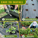 KAKO 4Ft x 100Ft Weed Barrier Fabric Heavy Duty Weed Barrier Landscape Fabric, Garden Fabric Weed Barrier, Ground Cover Weed Barrier Weed Cloth for Garden Fabric, Landscaping Fabric, Driveway Fabric by GreenHaven Gardens