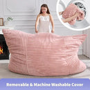 Hobestluk 3 in 1 Bean Bag Chair Giant Bean Bag Chairs Convertible Bean Bag Floor Cushion with Machine Washable Cover, Beanbag Chairs for Adult (Pink) by CozyNest Decor
