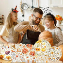 Fall Party Supplies - 60Pcs Autumn Thanksgiving Plates and Napkins Pumpkin Maple Leaf Table Decorations for Fall Birthday,Thanksgiving Party by CozyNest Decor