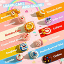 Air Dry Clay Kit - Cake Themed, Modeling Clay for Kids, DIY Model Magic Clay with Sculpting Tools and Tutorials, 12 Boxes Molding Clay, Ultra Light, Soft & Non-Toxic, Arts and Crafts Gift for Kids by TinyTreasures Baby Boutique