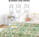 MSGKV Boho Throw Blanket for Couch and Sofa Cotton Blankets for Living Room Bedroom Reversable Florals and Animals Throw 60"x80" Breathable Cozy Blankets by CozyNest Decor
