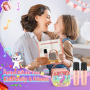 Unicorn Mini Karaoke Machine Toys: Kids Toys Girls Birthday Gifts Age 3-12+ LED Portable Bluetooth Speaker with 2 Wireless Microphone Gift Toy for 4 5 6 7 8 9 Years Old Girl Boy Kid Adult by TinyTreasures Baby Boutique
