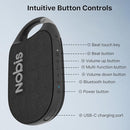 NOBIS Clip N1 Portable Bluetooth Speaker with App, Beat Mode, Up to 24H Playtime, IP68 Waterproof, BT 5.3, HD Sound, Stereo Pairing, Custom EQ, Perfect for Outdoor, Home and Adventure (Black) by TinyTreasures Baby Boutique