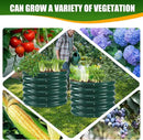 17" Tall Elevated Round Metal Rised Garden Bed- 2'x2' in Size and 0.8MM Thick Durable Planter Box for Vegetables Flowers Succulent at Patio/Garden Outdoor (Dark Green, 2FT Diameter) by GreenHaven Gardens