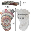 Garden Stepping Stones - Decorative Garden Stones for Patio, Deck, Garden or Sidewalk Faux Cobblestone Stepping Stones (Set of 2