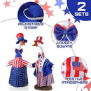 Frienda 2 Set Porch Goose Outfits Clothes 23 Inch Garden Raincoat Flag Bee Fishing Style Goose Costume for Lawn Patio Valentine's Day Decor by GreenHaven Gardens