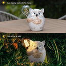 pearlstar Owl Garden Outdoor Statue, Solar Figurines Bulb LED Lights, Outdoor Garden Lawn Decorations for Porch Patio Yard Lawn, Unique Gifts for Friends and Family by GreenHaven Gardens