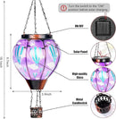 Solar Lantern Outdoor Waterproof, Hanging Lantern for Backyard Porch Patio Lawn Pathway Decor, Yard Decorations, Hot Air Balloon Garden Gifts by GreenHaven Gardens