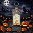 Halloween Snow Globe Lantern, Spooky Ghost Halloween Decor, Plug-in & Battery Operated Snow Globes for Halloween Decorations Indoor by CozyNest Decor
