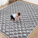 Baby Play Mat - 65" X 50",Premium Thicker Foam One-Piece Crawling Mat, Machine Washable, Extra Large Anti-Slip Activity Playmat for Babies, Toddlers & Infants by TinyTreasures Baby Boutique