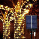 300 LED Solar Rope Lights Outdoor 99 FT Bright Solar Garden String Lights Durable 8 Modes Outdoor Fairy Lights Waterproof Solar Garden Decorative Lights for Fence Patio Decor (Warm) by GreenHaven Gardens