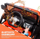 24V 9Ah Ride on Toy for Big Kids, 4WD 2 Seater Ride on Car Truck with Remote Control, 4x200W Motor - Orange by TinyTreasures Baby Boutique