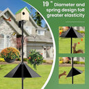 Bird House Pole, 95 Inch Heavy Duty Bird Feeder Pole Mount Kit for Outdoors, Adjustable Feeding Stand, with 2-Hooks, Metal Squirrel Baffle and 5-Prong Base, for Birds Watching by GreenHaven Gardens