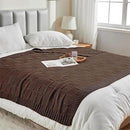 CozeCube Check Knit Throw Blanket, Dark Brown Checkered Throw for Couch, Decorative Christmas Soft Cozy Warm Knitted Blanket for Bed Sofa Living Room, 60"X80" by CozyNest Decor