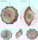 Wind Spinners Outdoor Mandala Lucky Star,Laser Cut Metal Kinetic Art Wind Spinner Gift for Christmas,12In Stainless Steel Hanging Yard&Garden 3D Wind Sculpture Decorations Indoor Spinners by GreenHaven Gardens